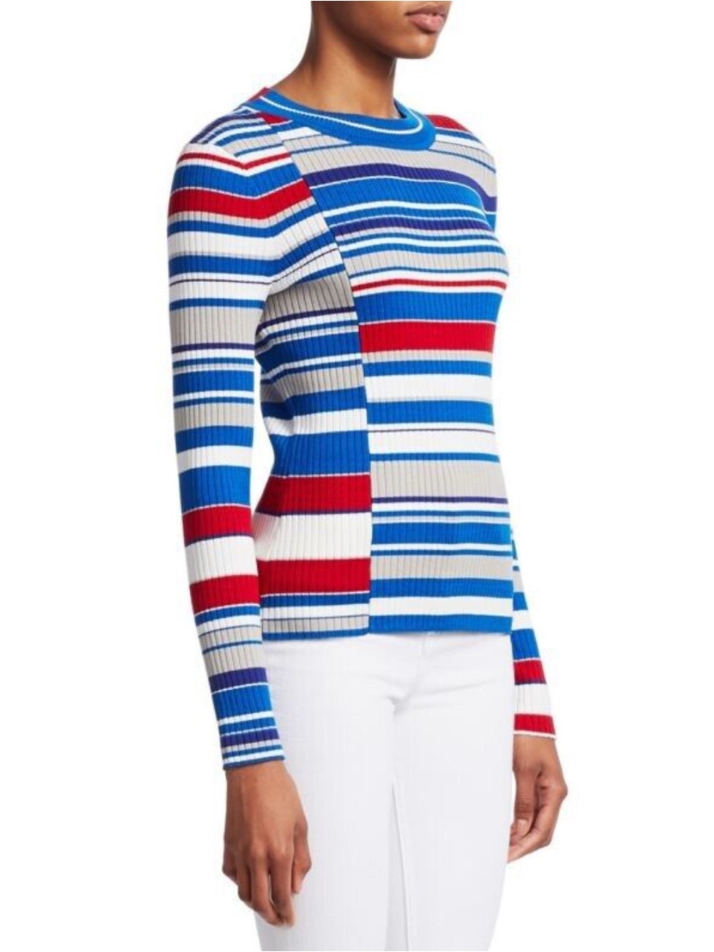 Rag & Bone Red White & Blue Mason Striped Top/Sweater Longsleeve